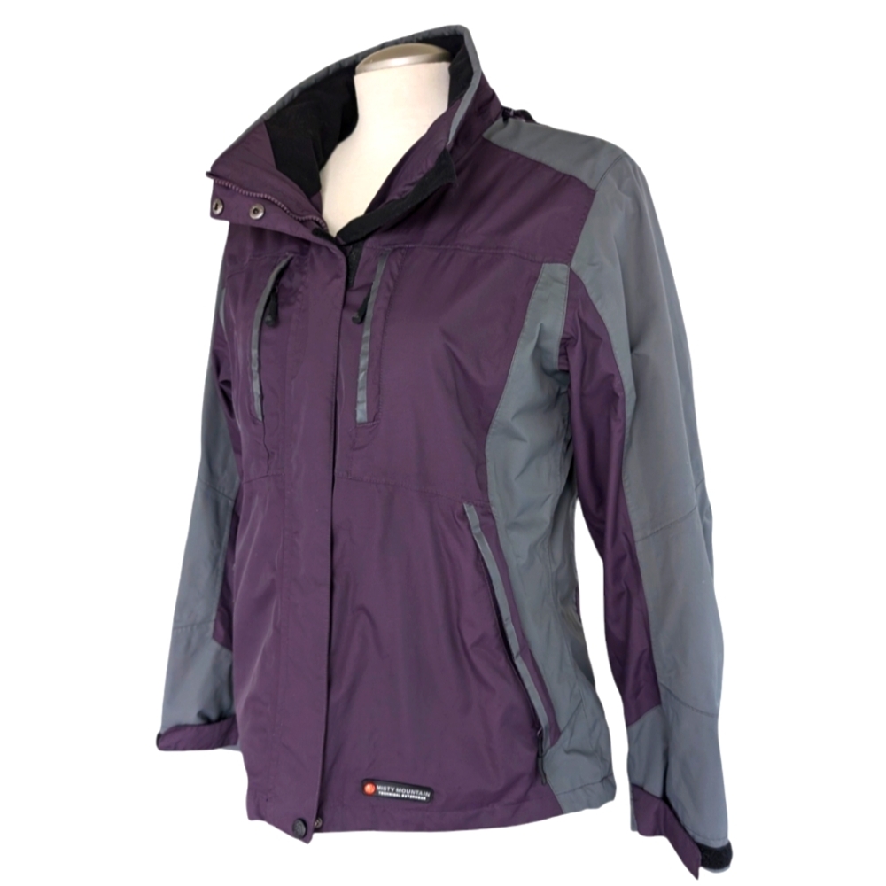 Misty Mountain purple and grey anorak shell jacket size medium